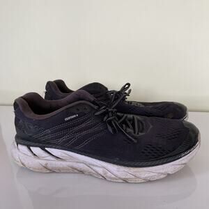 Hoka One One Clifton 6 Black White Athletic Running Shoes Men's Size 8.5‎